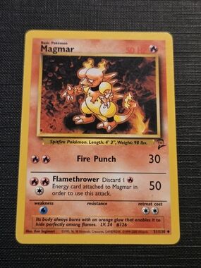 Pokemon Base Set 2 (2000) MAGMAR Trading Card (51/130)